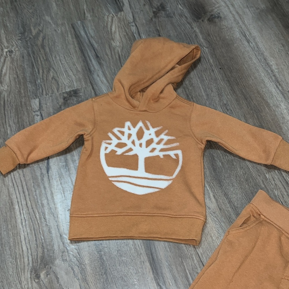 Kids Tan Hoodie and Jogger Set Sz 12 m - Picture 2 of 5